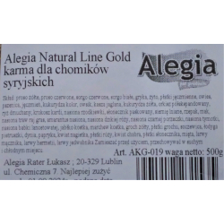 Alegia Natural Line Gold Pokarm dla Chomika Syryjskiego 900g